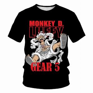 Tshirt à manches courtes pour enfants dessin animé One Piece Luffy vêtements pour garçons été XL