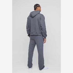 Herren 330gsm lockere BM Signature Jogginghose  Charcoal  Größe Medium  boohooMAN