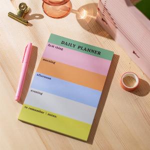 Enjoy 11 Discount on A5 Daily Planner Pad  Rainbow Block Notepad