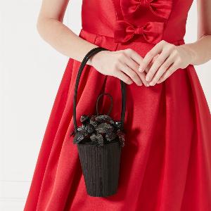 Black Sequin Lily Basket Bag Black Sequin Lily Basket Bag