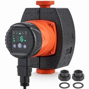 VEVOR LPS254BP180 Hot Water Recirculating Pump 220V 22W 50 Lmin High Efficiency Circulator Pump EMC Automatic Water Circulation Pump 112 Threaded NPT Circulator Pump for Water Heater System
