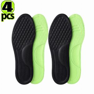 Lot de 212 semelles orthopédiques unisexes en mousse à mémoire de forme pour chaussures de sport désodorisantes absorbant la transpiration douces antibactériennes accessoires pour chaussures 4142