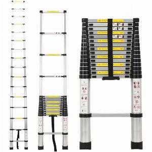 Factory Seconds 47m Telescopic Ladder MultiPurpose folding Ladders Telescopic Extendable Portable Sturdy Loft Ladder