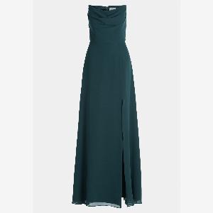 Vera Mont Abendkleid mit Wasserfallausschnitt  Dusty Slate