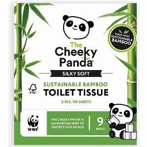 The Cheeky Panda Bamboo Toilet Tissue  9 Rolls