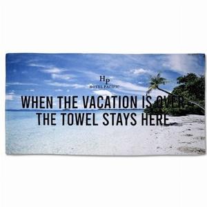 1 Customized Dye Sublimated Standard Beach Towel  Cotton Blend
