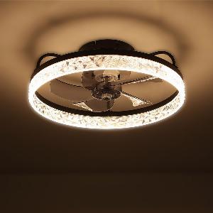 Enjoy 32 Discount on Stylish Round Crystal Ceiling Fan with Lighting