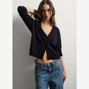 30 Rabatt auf den schwarzen ViskoseMix Cardigan von Stefanel für Damen