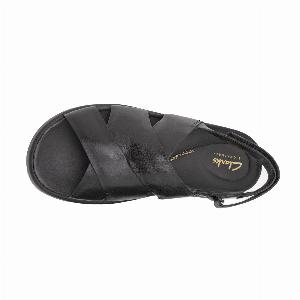 Clarks Aristella Sun Leather Womens Slingbacks Sandals  Black  SizeUK 65