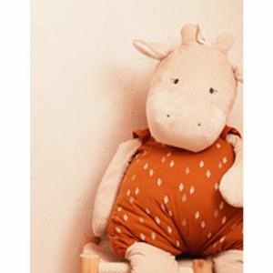 Peluche XXL Tiga en velours doux et en coton mousseline