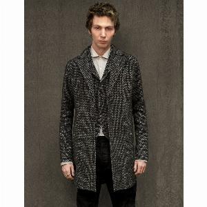 IMMORTAL Silverstone Frock Coat  Grey  White  Size L