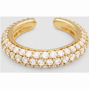 Tom Wood Womens Ear Cuff Slim Zirconia Gold 925 Silver9K Gold  Gold  M