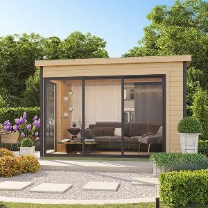 Modano  Modern Wooden Garden House with Flexible Glass Front and Nordic Design  Modano 5