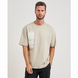 Sconto del 20 su Tshirt beige da uomo Boss con stampa Wagon