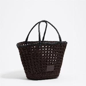 Sac à main en cuir tressé marron foncé prix réduit à 210