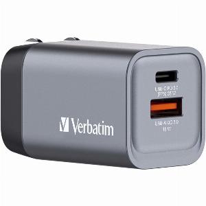 Verbatim gnc35 gan charger 35w with 1 x usbc pd 35w  1 x usba qc 30 euukus