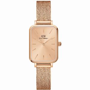 Daniel Wellington Quadro Unitone Rose Gold Dial Stainless Steel Strap Womenaposs Watch DW00100484