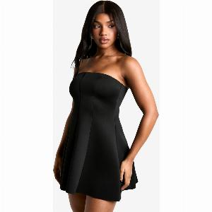 Enjoy 58 Discount on Womens Black Scuba Bandeau Mini Dress Size 8