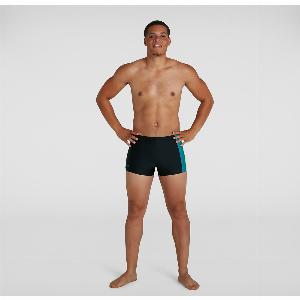 Herren Colourblock Aquashorts in Schwarz