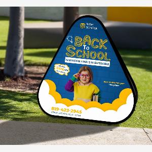 Get 21% Off Custom Triangle PopUp Fabric Banners Best of Signs