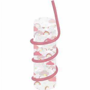 Enjoy 25 Discount on Kids Pink Unicorn Cup with Curly Straw in Various Colours