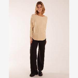 Enjoy 57 Discount on Plain Batwing Top in LXL  Stone Colour