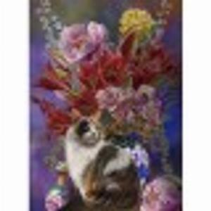 XXL Pieces  Cats and Flowers four Chinoiserie
