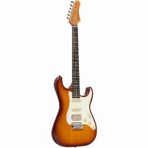 EGitarre massiver Korpus Modern Seoul Series mit Gigbag Tobacco Sunburst Finish