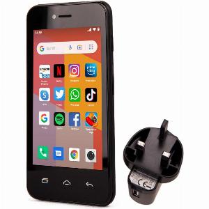 TTfone Black TT20 Dual SIM with Mains Charger O2 SIM Card