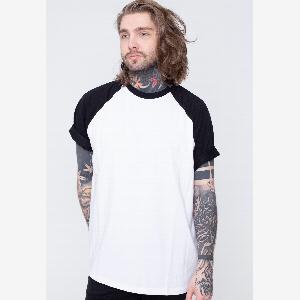 Urban Classics  Organic Oversized Raglan WhiteBlack  TShirt  white  S  100 Organic CottonJersey