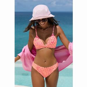 Sweet Leopard Cross Tie Back  Classic Hipster Bikini Set