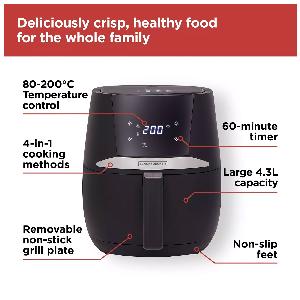 Black Decker BXAF17092GB 4 3L Digital Air Fryer Black