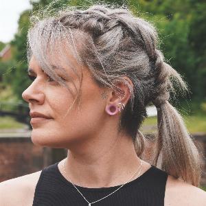 Lavender Purple Silicone Double Flare Tunnel