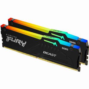 Kit de deux barrettes Kingston DDR5 16 Go 6000 MTs CL30 RGB prix réduit