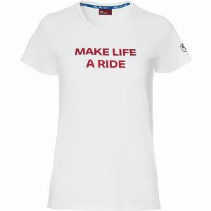 BMW Make Life a Ride TShirt Damen weiß Farbe Weiß Größe L