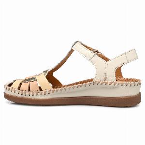 Pikolinos Cadaques W8K0965C1 Leather Womens Hook and loop Sandals  Nata  SizeUK 665