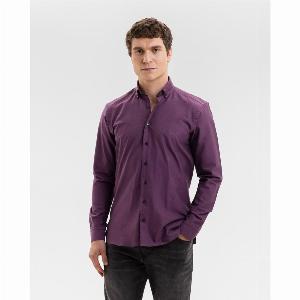 Purple Oxford with Mind Maps Accents ButtonDown Shirt XXL
