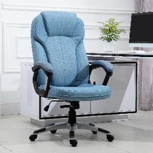 Vinsetto Chaise de bureau pivotante 66x75x112122 cm Bleu clair