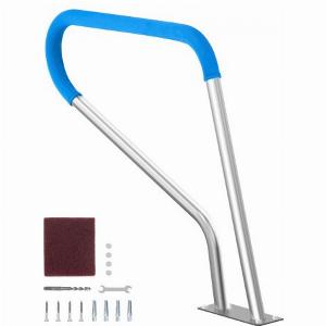 VEVOR Pool Handrail 39 x 32 inch Pool Railing Stainless Steel with Base Plate for IndoorOutdoor PoolsSwimming Pool Safety Railing for DecksRustProof Grab Bar w Grip CoverAccessories for Spas