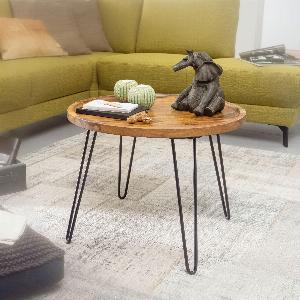 Runder Couchtisch aus Sheesham Holz 60x45 cm jetzt nur 7995
