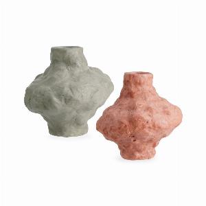 Layton Ceramic Vase  Light Grey Brown