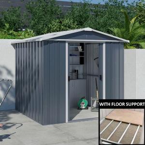 Yardmaster Castleton 67AEYZ Metal Shed with Floor Support Frame 186 x 207m