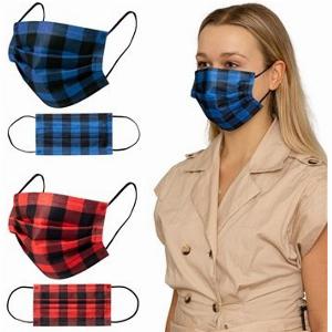 5 Customized Shield V Box of 50pcs Plaid Disposable Face Masks