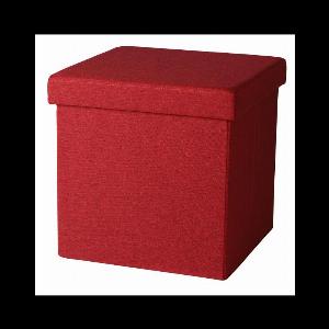 Pouf de rangement pliable Kube rouge  38 x 38 x 38 cm 1639