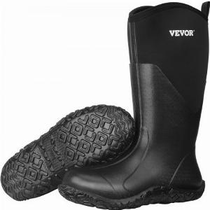 VEVOR Mens Rubber Boots Protective Footwear Waterproof Anti Slip Hunting Boots Gardening Insulated Mud Boots Protective Footwear Lightweight  Durable for Manufacturing Farming Size 12 US