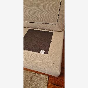 Pouf in tessuto colore tortorabeige Minotti