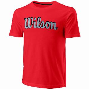 Wilson Script Eco Slimfit TShirt Men red size S