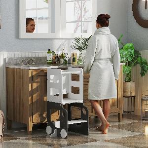 Get 34 Off AIYAPLAY 4in1 Foldable Toddler Step Stool in Grey