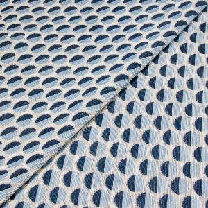 Profitez de 50 sur le tissu jacquard ottoman à pois bleu ombre