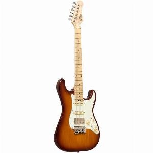EGitarre massiver Korpus Charlotte Series mit Gigbag Tobacco Sunburst Finish